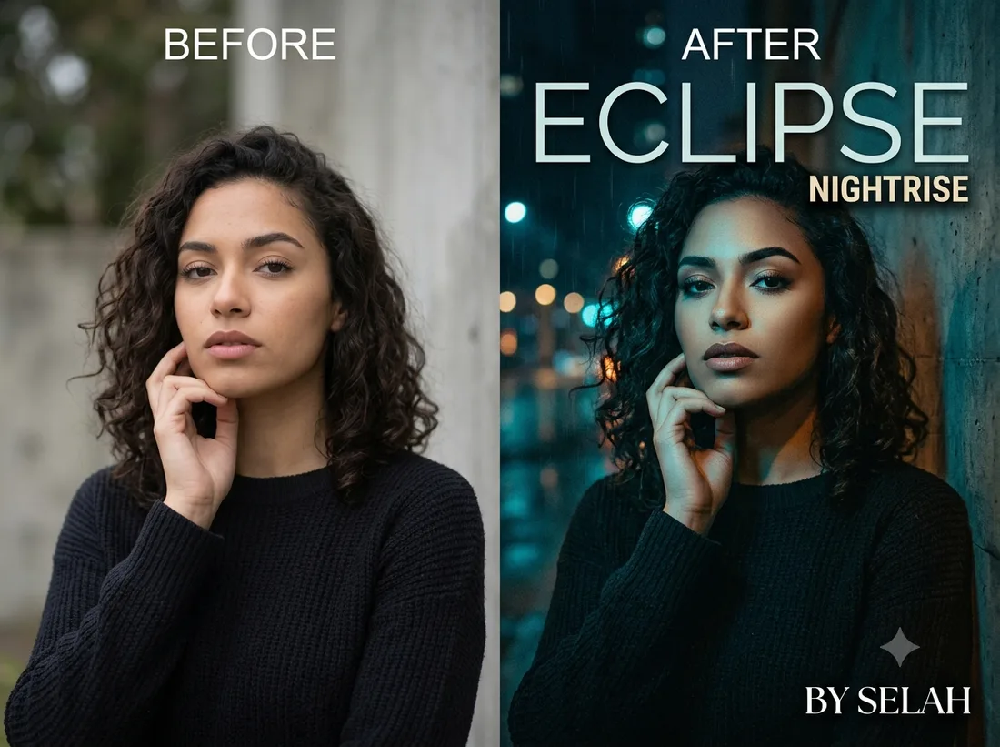 Album Cover — before and after