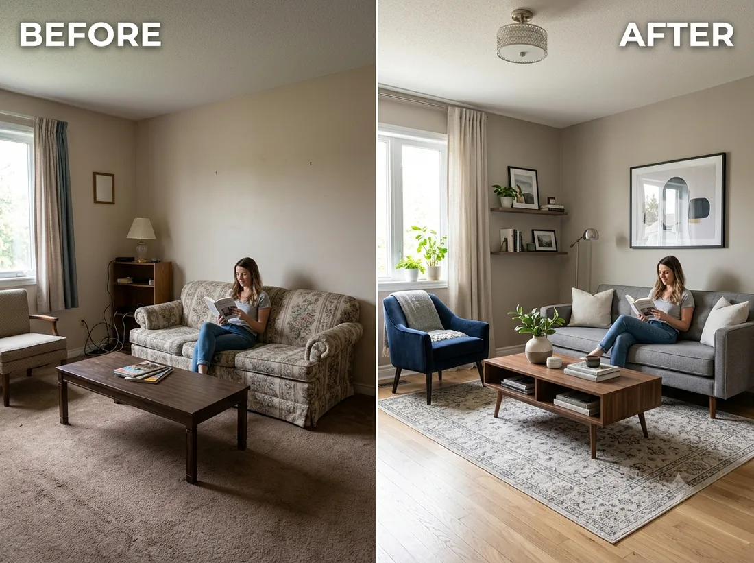 Room Redesign — before and after