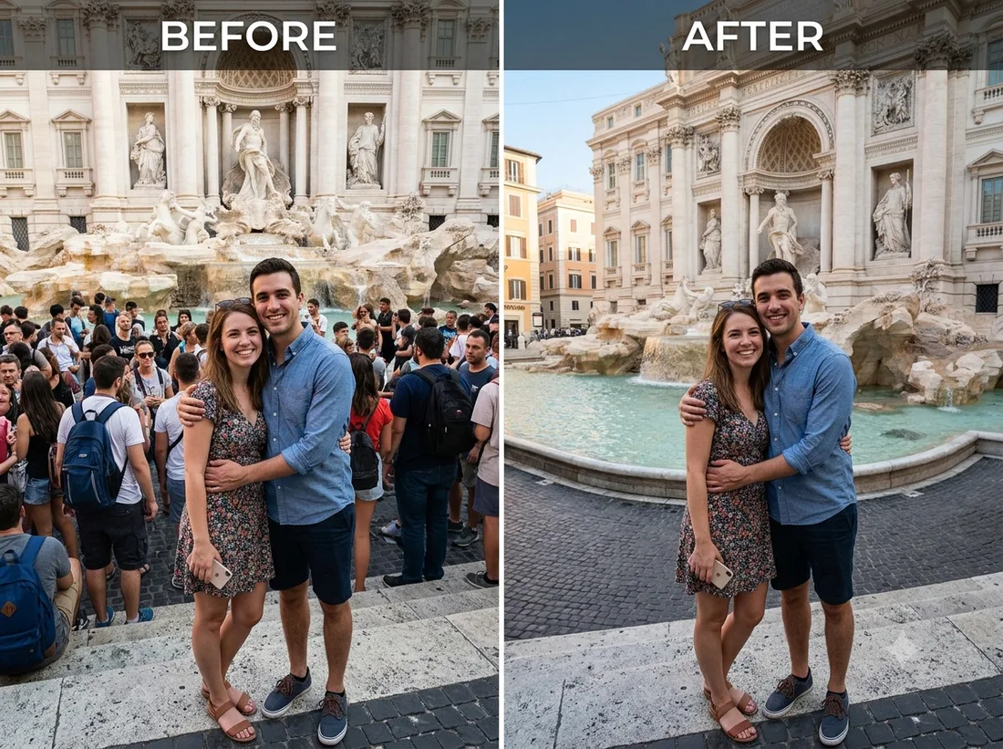 Remove Background People — before and after
