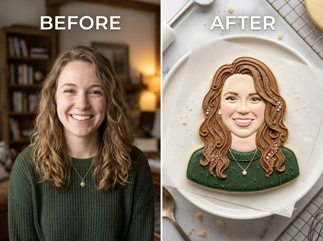 Sugar Cookie Art — before and after